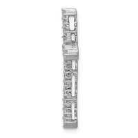 14k White Gold 3/8ct. Diamond Cross Chain Slide