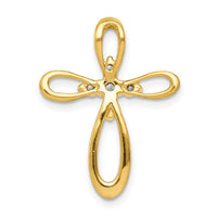 14k 1/5ct. Diamond Cross Chain Slide
