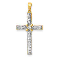 14k 1/3ct. Diamond Cross Pendant