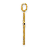 14k 1/10ct. Diamond Cross Pendant