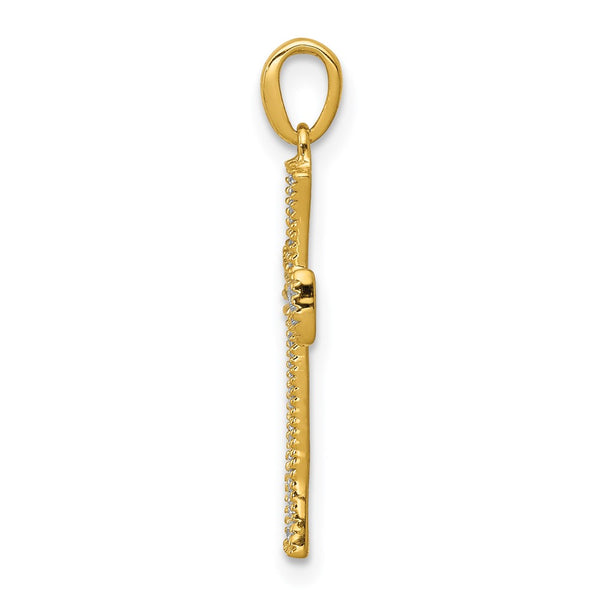 14k 1/10ct. Diamond Cross Pendant