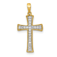 14k 1/10ct. Diamond Cross Pendant
