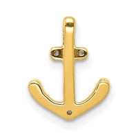 14k White Gold 1/10ct. Diamond Anchor Chain Slide