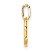 14K Yellow Gold Diamond Letter C Initial Pendant