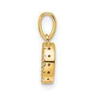 14K Diamond Letter O Initial with Bail Pendant