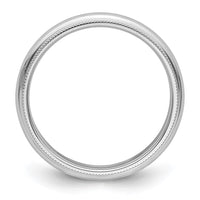 Platinum 4mm Comfort-Fit Milgrain Size 12 Wedding Band