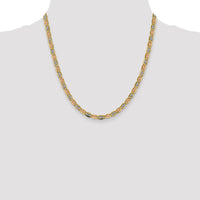 14k 4.65mm Tri-color Gold PavÃ© Valentino Chain