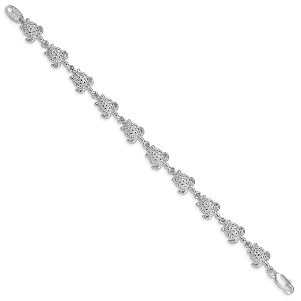 Sterling Silver Sea Turtles Bracelet