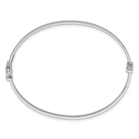 Sterling Silver RH-plated Polished Textured Greek Key Hinged Bangle