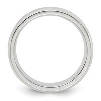 Sterling Silver 5mm Bevel Edge Size 6.5 Band