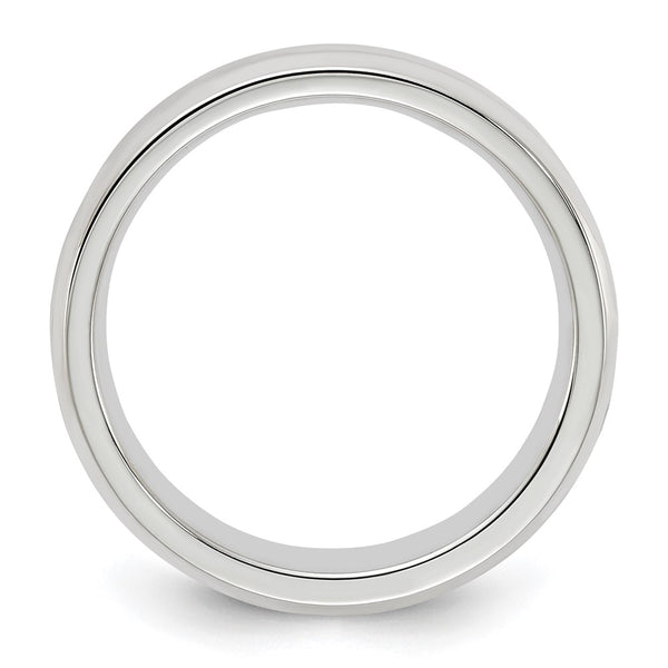 Sterling Silver 5mm Bevel Edge Size 6.5 Band