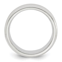 Sterling Silver 6mm Bevel Edge Size 4 Band