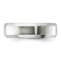 Sterling Silver 6mm Bevel Edge Size 4 Band