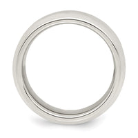 Sterling Silver 7mm Bevel Edge Size 9.5 Band