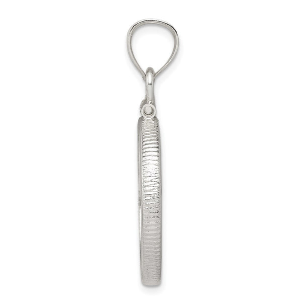 Sterling Silver 21.1 x 2.0mm $0.05 Screw Top Coin Polished Bezel Pendant