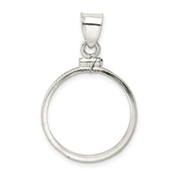 Sterling Silver 21.1 x 2.0mm $0.05 Screw Top Coin Polished Bezel Pendant