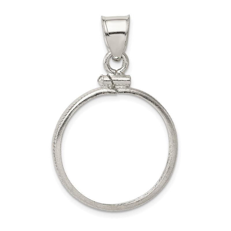 Sterling Silver 21.1 x 2.0mm $0.05 Screw Top Coin Polished Bezel Pendant