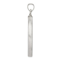 Sterling Silver 38.2 x 2.8mm Screw Top Coin Polished Bezel Pendant