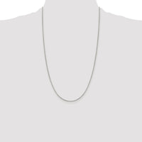 Sterling Silver Rhodium-plated 1.25mm 8 Sided Box Chain
