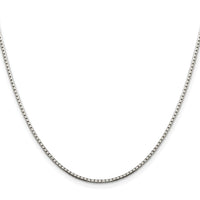 Sterling Silver Rhodium-plated 1.5mm 8 Sided Box Chain