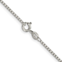 Sterling Silver Rhodium-plated 1.5mm 8 Sided Box Chain