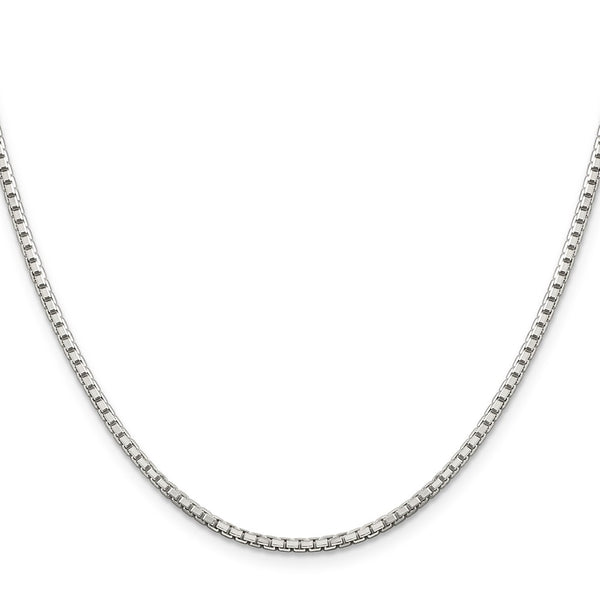 Sterling Silver 2mm 8 Sided Box Chain