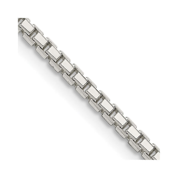 Sterling Silver 2mm 8 Sided Box Chain