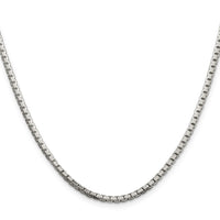 Sterling Silver 2.5mm 8 Sided Box Chain