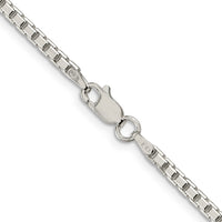 Sterling Silver 2.5mm 8 Sided Box Chain