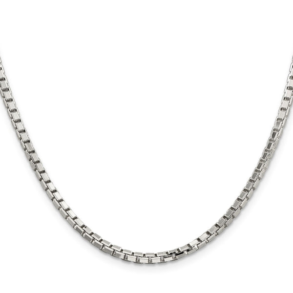 Sterling Silver 2.9mm 8 Sided Box Chain