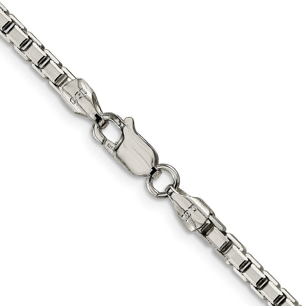 Sterling Silver 2.9mm 8 Sided Box Chain