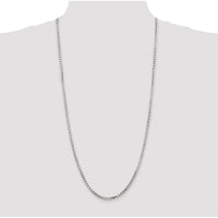 Sterling Silver 2.9mm 8 Sided Box Chain