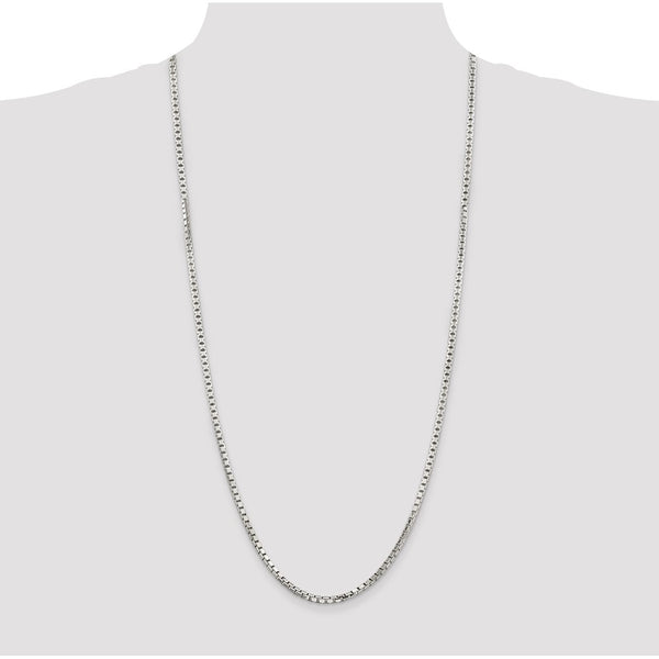 Sterling Silver 2.9mm 8 Sided Box Chain
