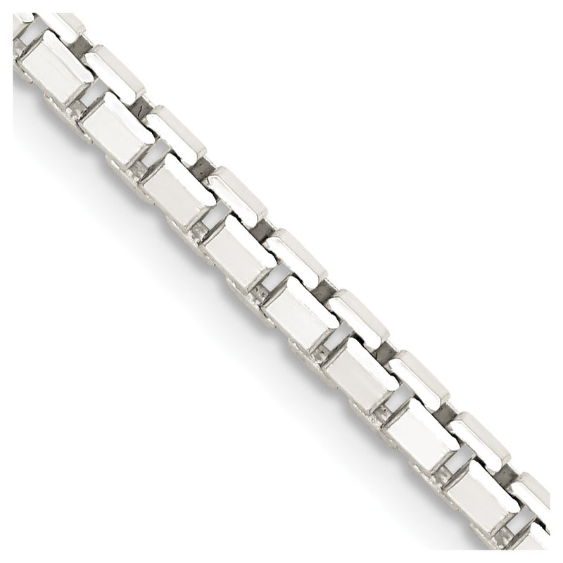 Sterling Silver 2.9mm 8 Sided Box Chain