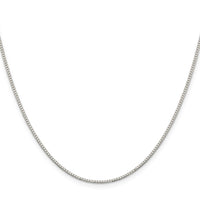 Sterling Silver Rhodium-plated 1.1mm Box Chain