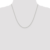 Sterling Silver Rhodium-plated 1.1mm Box Chain