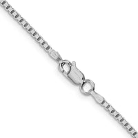 Sterling Silver Rhodium-plated 1.75mm Box Chain
