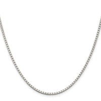 Sterling Silver Rhodium-plated 2mm Box Chain