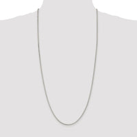 Sterling Silver Rhodium-plated 2mm Box Chain