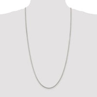 Sterling Silver Rhodium-plated 2.5mm Box Chain
