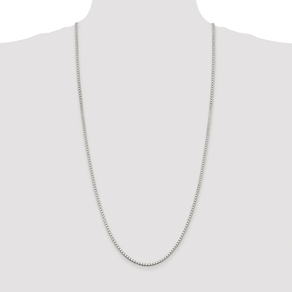 Sterling Silver Rhodium-plated 2.5mm Box Chain