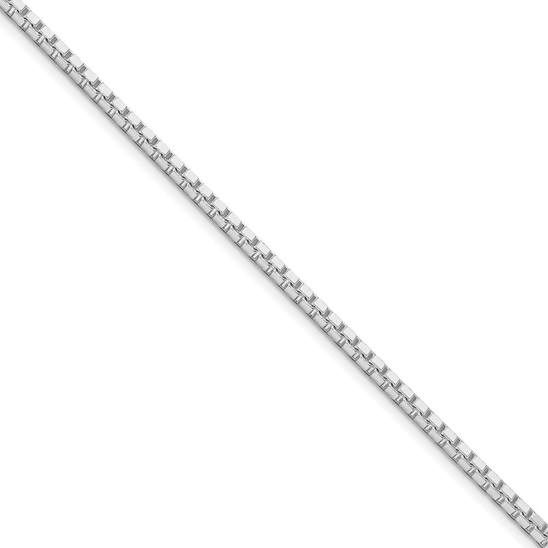 Sterling Silver Rhodium-plated 2.5mm Box Chain