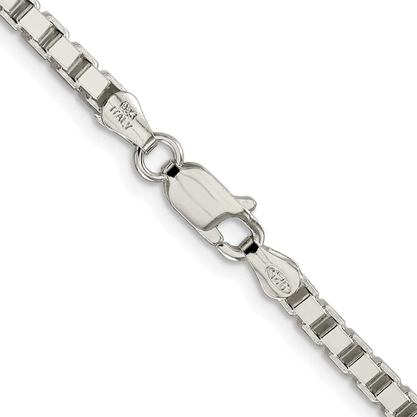 Sterling Silver Rhodium-plated 3.25mm Box Chain