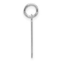 Small Sterling Silver Rhodium-plated Artisan Block Letter Y Initial Charm
