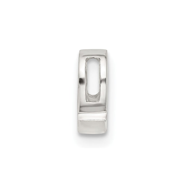 Sterling Silver E-coated Letter Q Slide Charm