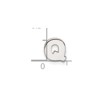 Sterling Silver E-coated Letter Q Slide Charm