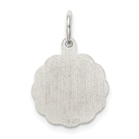 Sterling Silver Rhodium-plated Wedding Bells Disc Charm