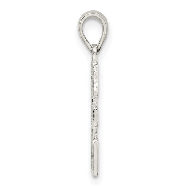 Sterling Silver Rhodium-plated Letter E Initial Pendant