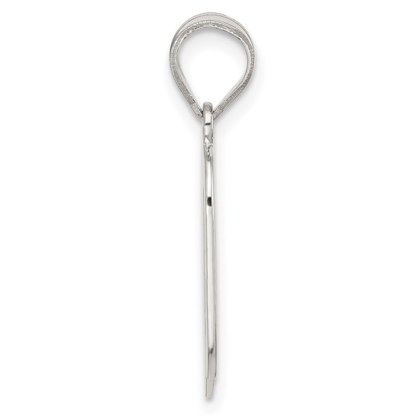 Sterling Silver Rhodium-plated Letter Q Initial Pendant