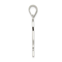 Sterling Silver Rhodium-plated Letter P Initial Pendant